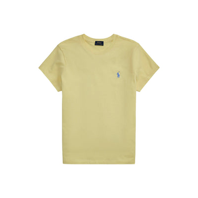 T-shirt Donna in cotone in tinta unita giallo