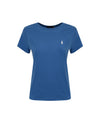 T-shirt Donna in cotone in tinta unita blu