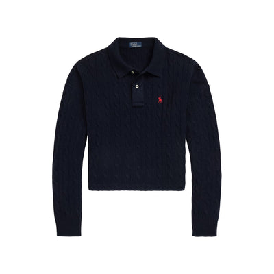 Polo Donna lana e cashmere Navy