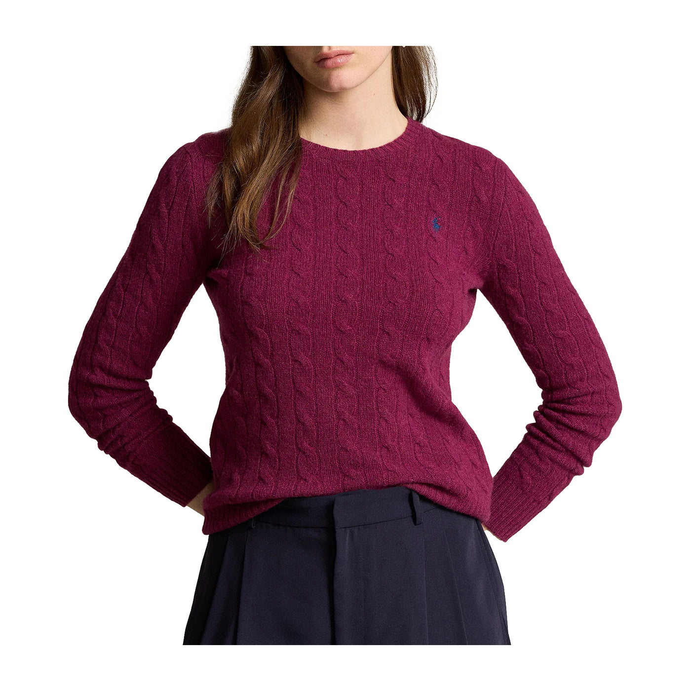 Maglia Donna a girocollo in cotone e cashmere