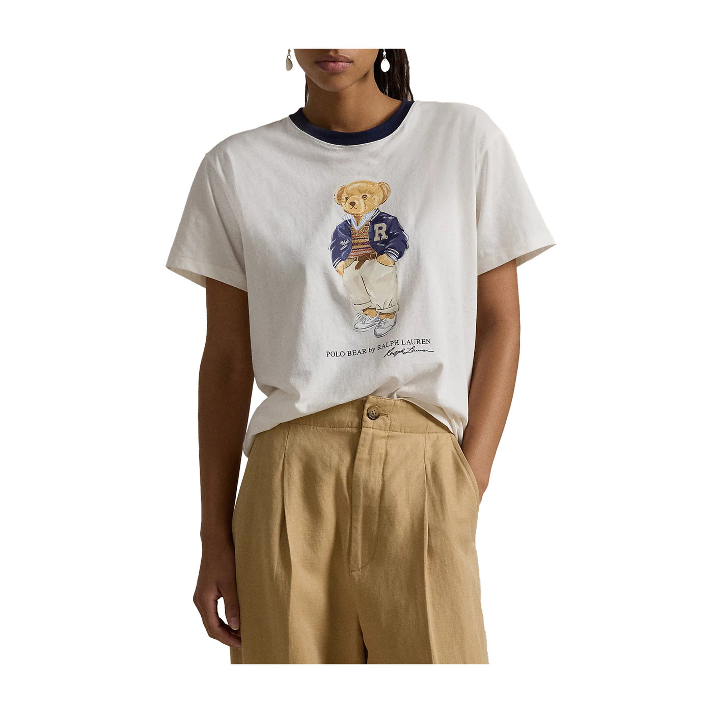 T-shirt Polo Bear stampato sul petto