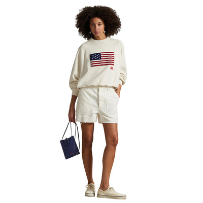 Shorts Donna con ampie tasche modella intera frontale