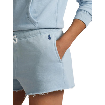Shorts sportivi Donna in tinta unita celeste dettaglio