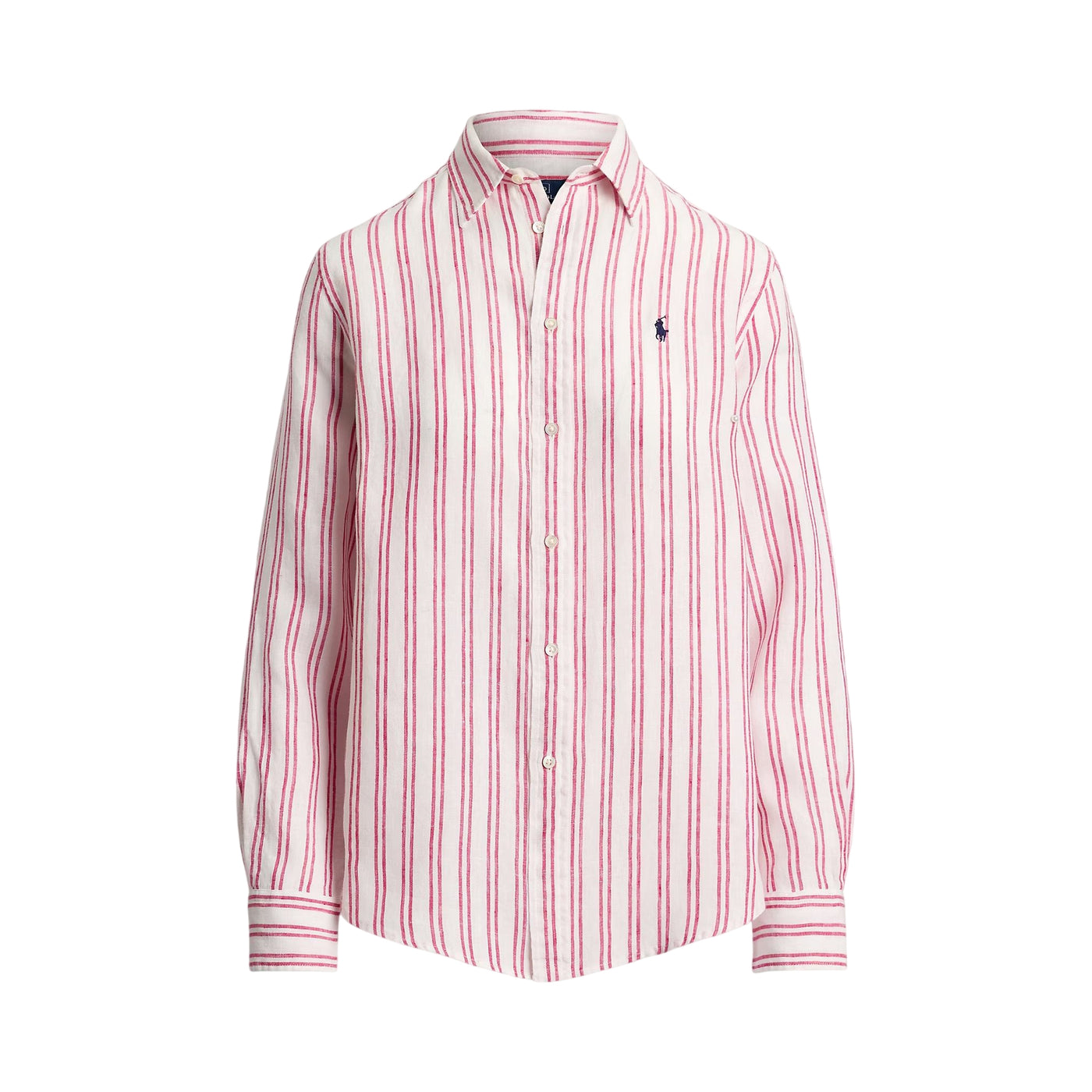 Camicia Donna in lino a righe rosa