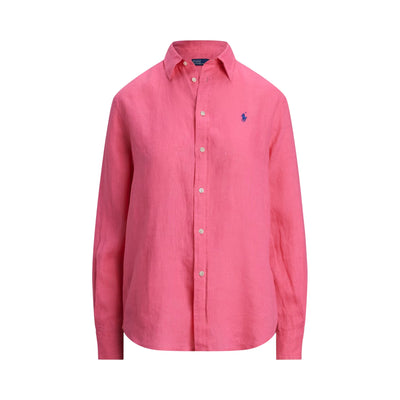 Camicia Donna in lino Classic-Fit Fucsia