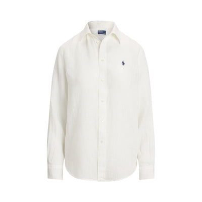 Camicia Donna in lino Classic-Fit Bianco
