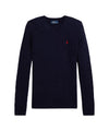 Maglia Donna a trecce in lana e cashmere Navy