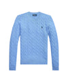 Maglia Donna a trecce in lana e cashmere Azzurro