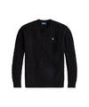 Maglia Donna a trecce in lana e cashmere Nero