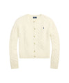 Cardigan Donna a trecce con bottoni Crema