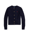 Cardigan Donna a trecce con bottoni Navy