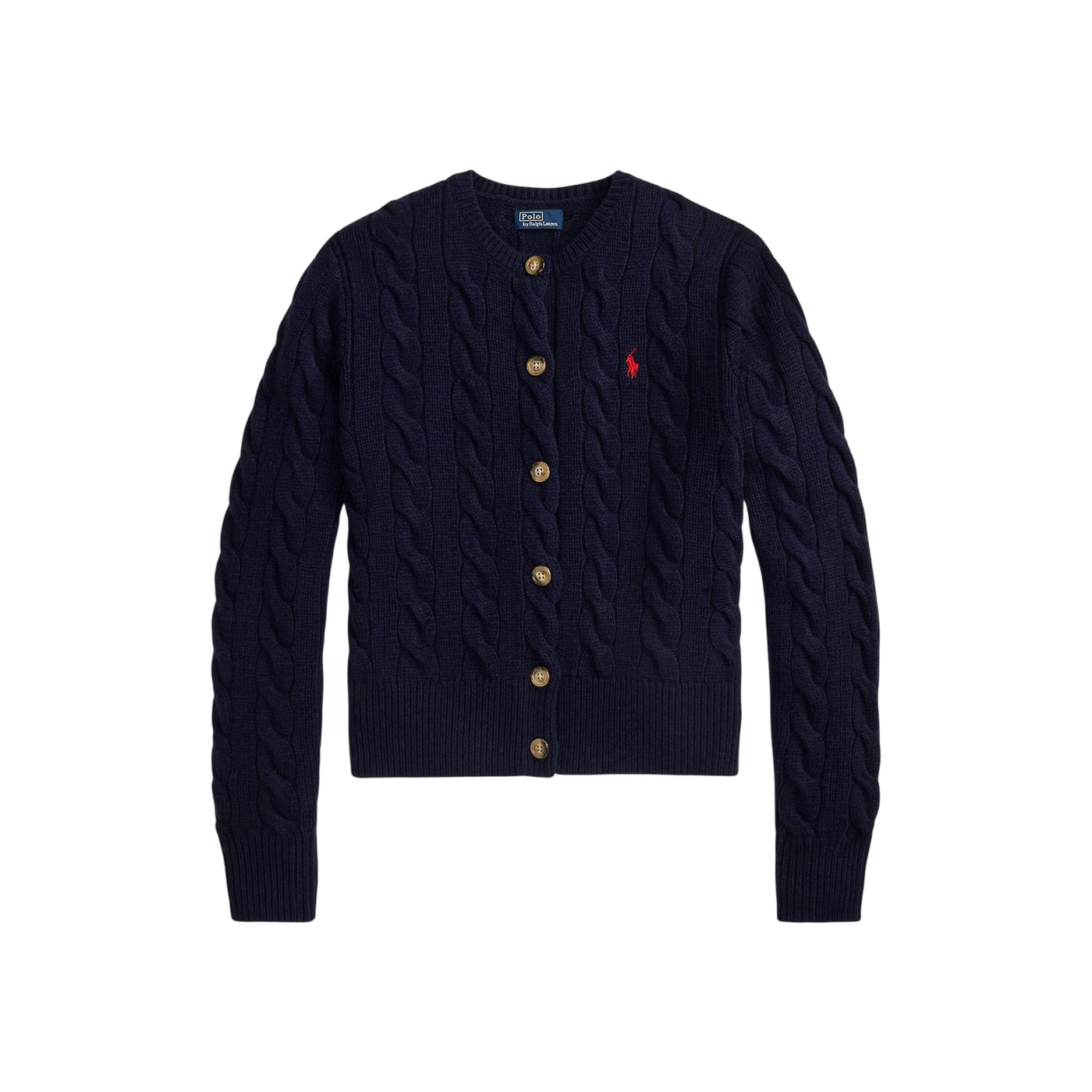 Cardigan Donna a trecce con bottoni Navy