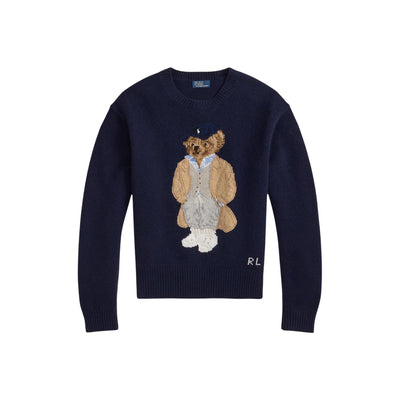 Maglione Donna Navy con Polo Bear