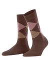 Calzini Donna Burlington, a rombi, Marroni 