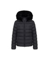Piumino Donna corto, con cappuccio e full zip frontale