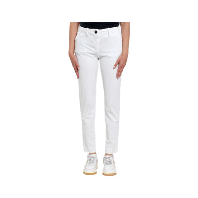 Women's trousers with faded effect