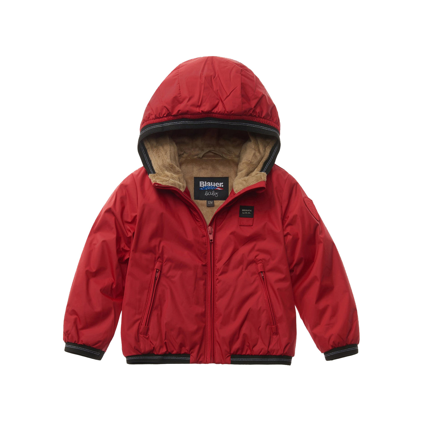 Children's Jacket with Red Eco Fur Interior - Main Image