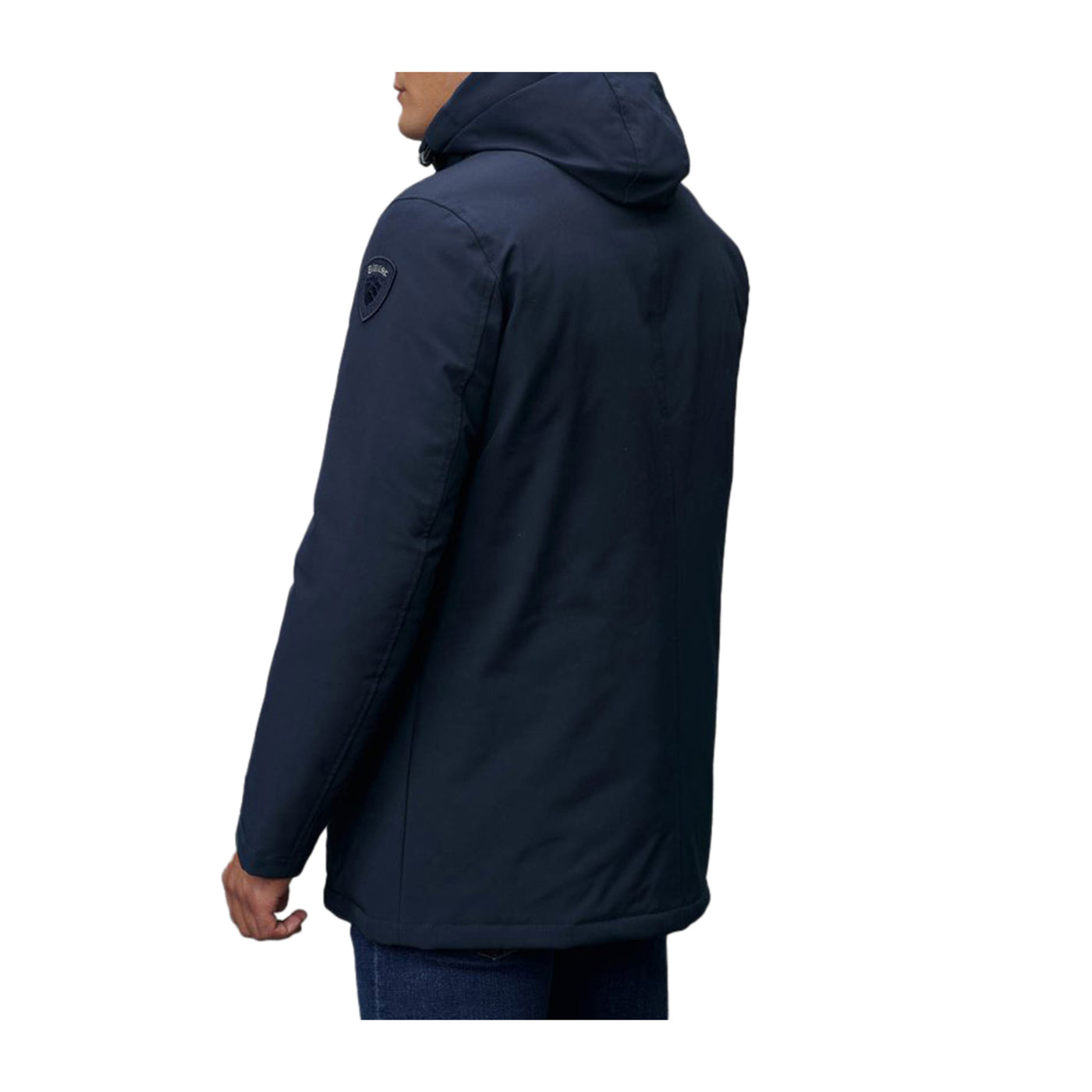 Parka Uomo Chester con cappuccio Blu modello retro