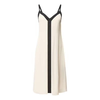Abito midi Donna bicolore bianco e nero