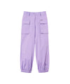 Pantaloni Cargo da bambina in popeline viola