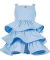 Abito azzurro da Bambina con balze