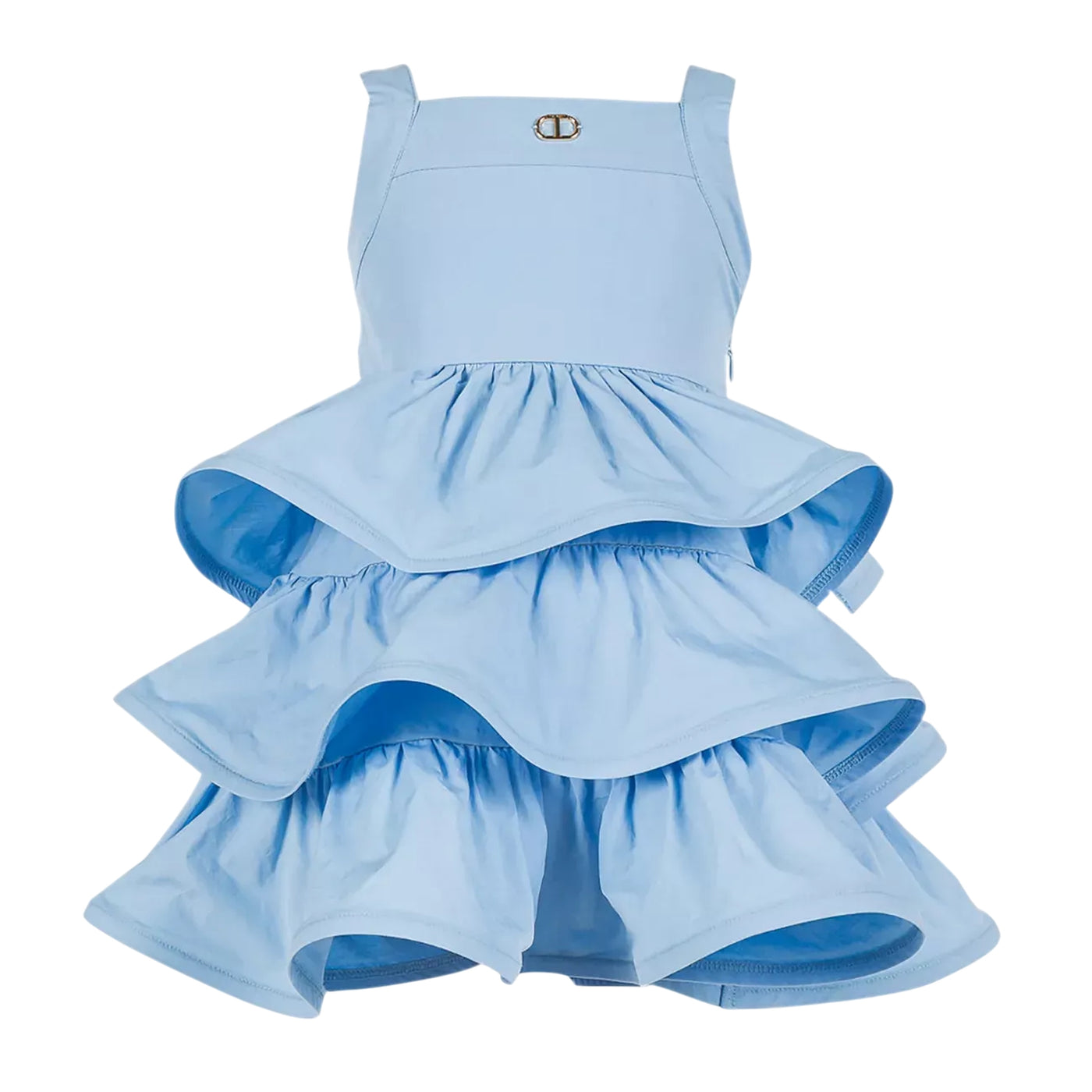 Abito azzurro da Bambina con balze