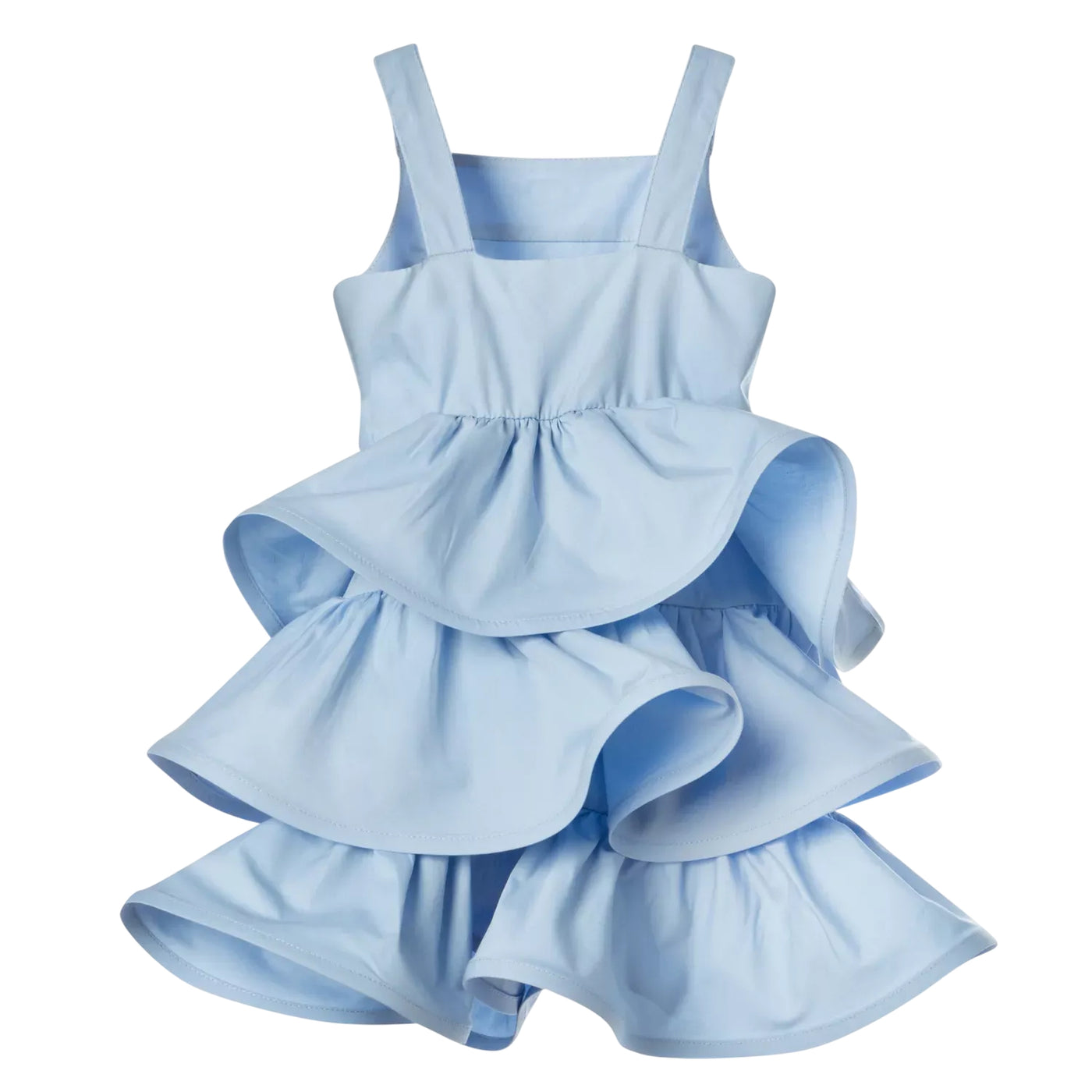 Abito azzurro da Bambina con balze retro