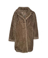 Cappotto Donna lungo, con chiusura monopetto, in eco pelliccia