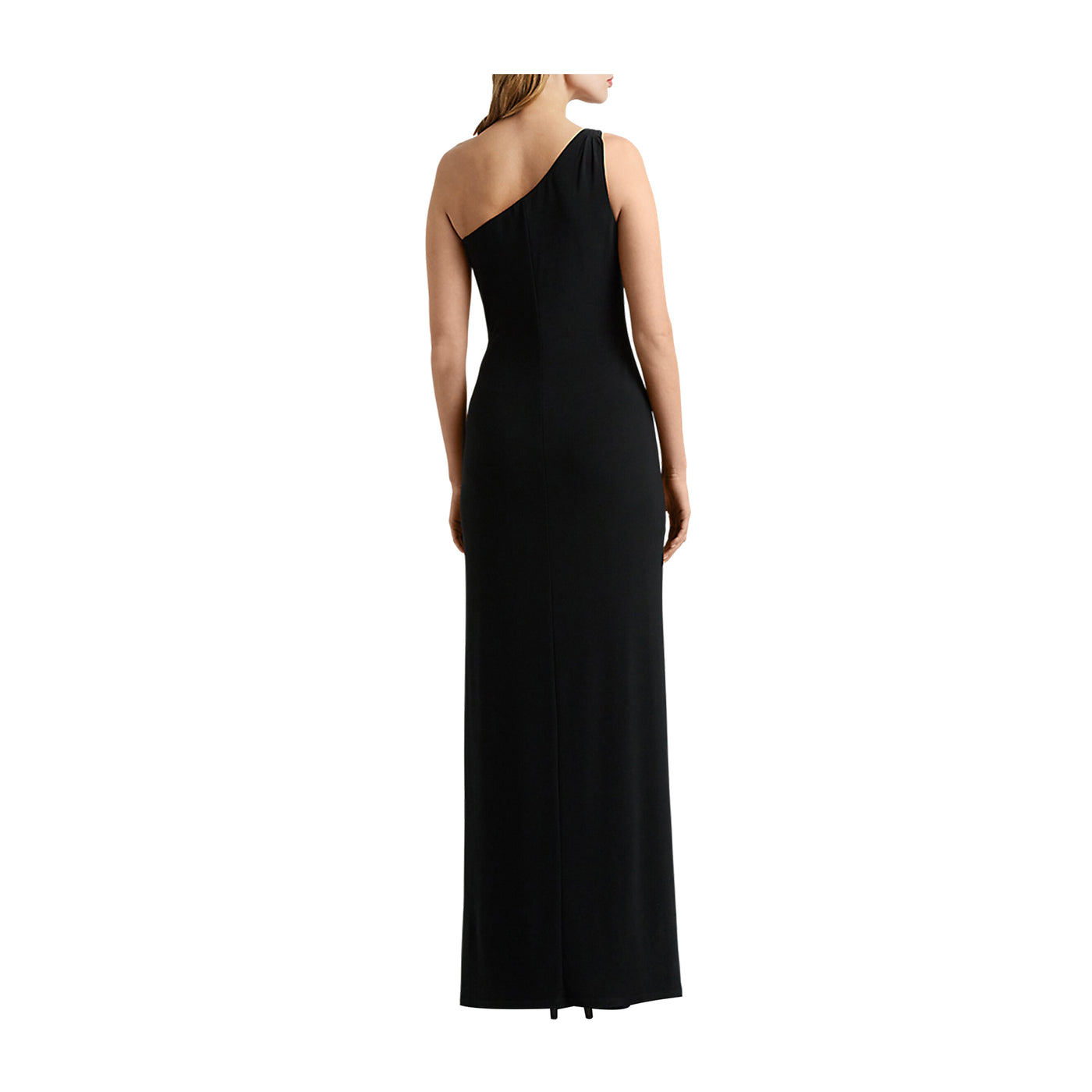 Abito Donna Nero elegante con spacco laterale