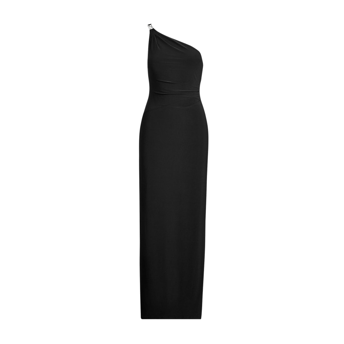 Abito Donna Nero elegante con spacco laterale