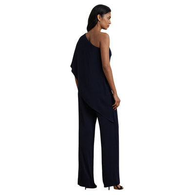 Tuta Donna a mantella monospalla Navy modella retro