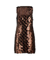 Abito corto Donna con paillettes Marrone