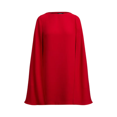 Abito Donna corto con mantella Rosso