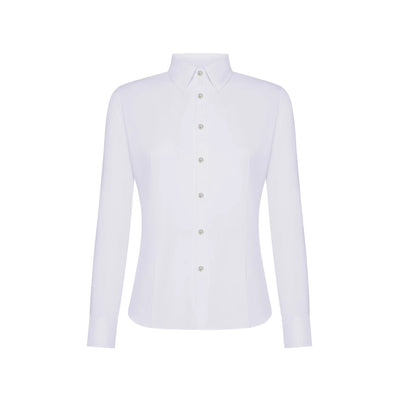 Camicia Donna Oxford tinta unita bianca