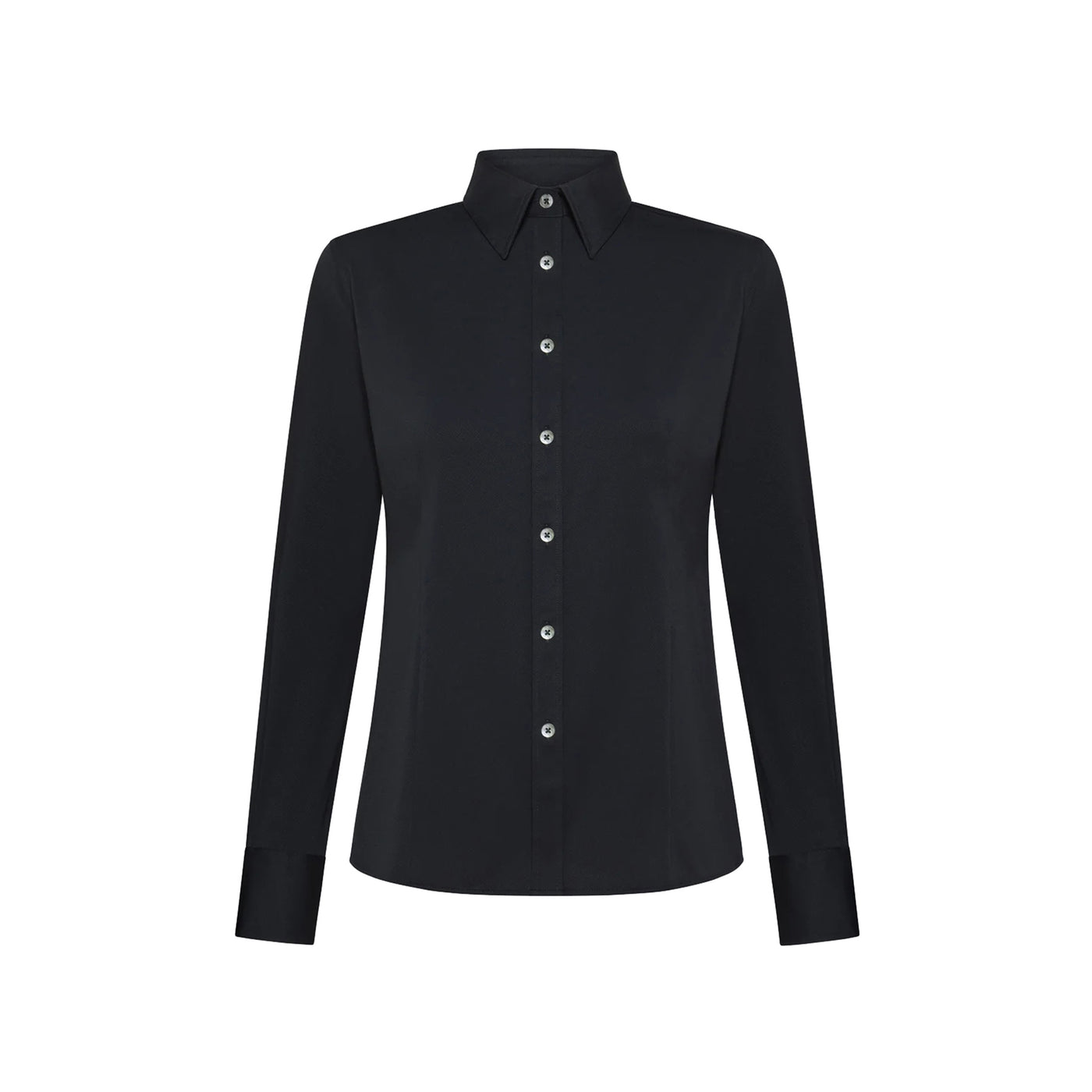 Camicia Donna Oxford tinta unita blu