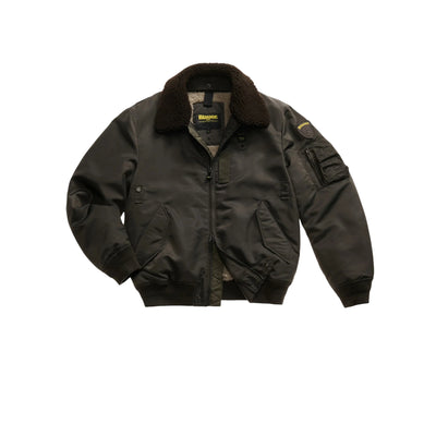 Bomber Uomo, con taschino sul petto e colletto in pelliccia sintetica