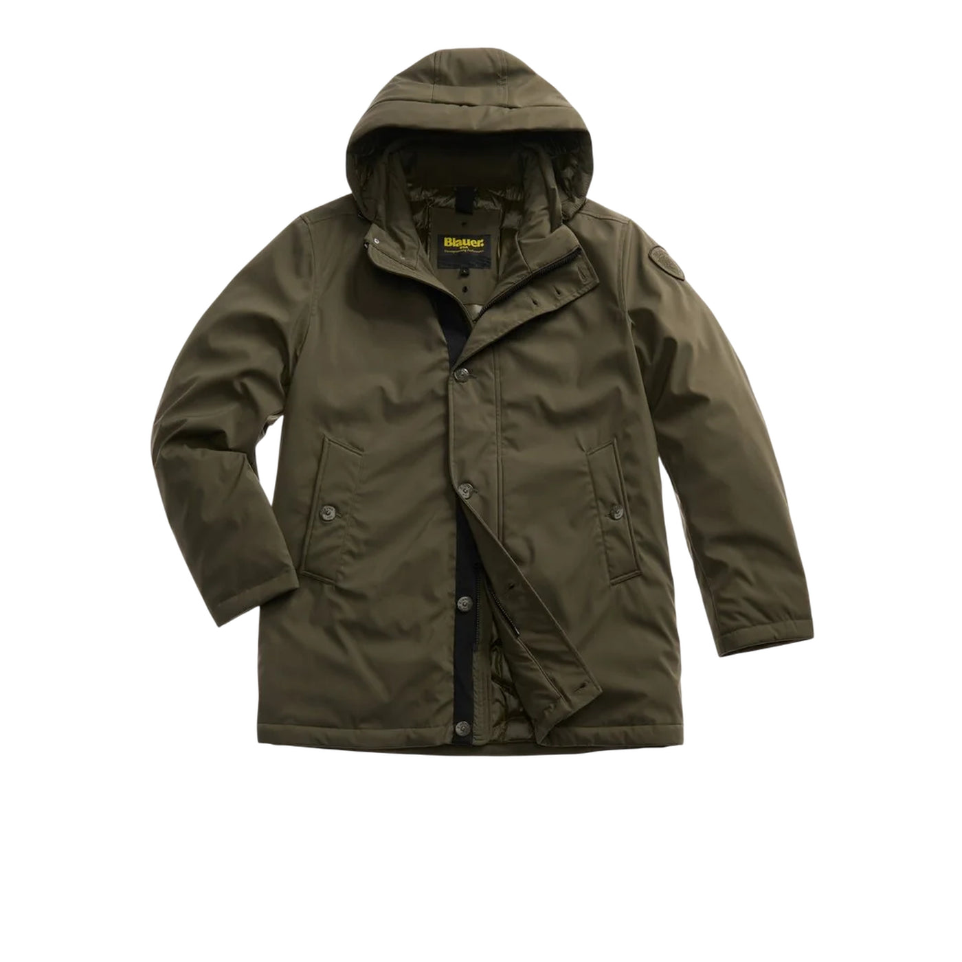 Parka Uomo Chester Verde, con cappuccio rimovibil