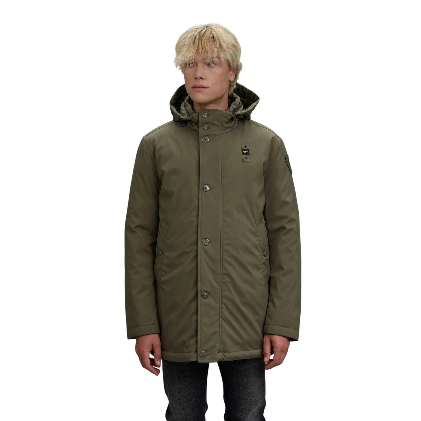 Parka Uomo Chester Verde, con cappuccio rimovibil