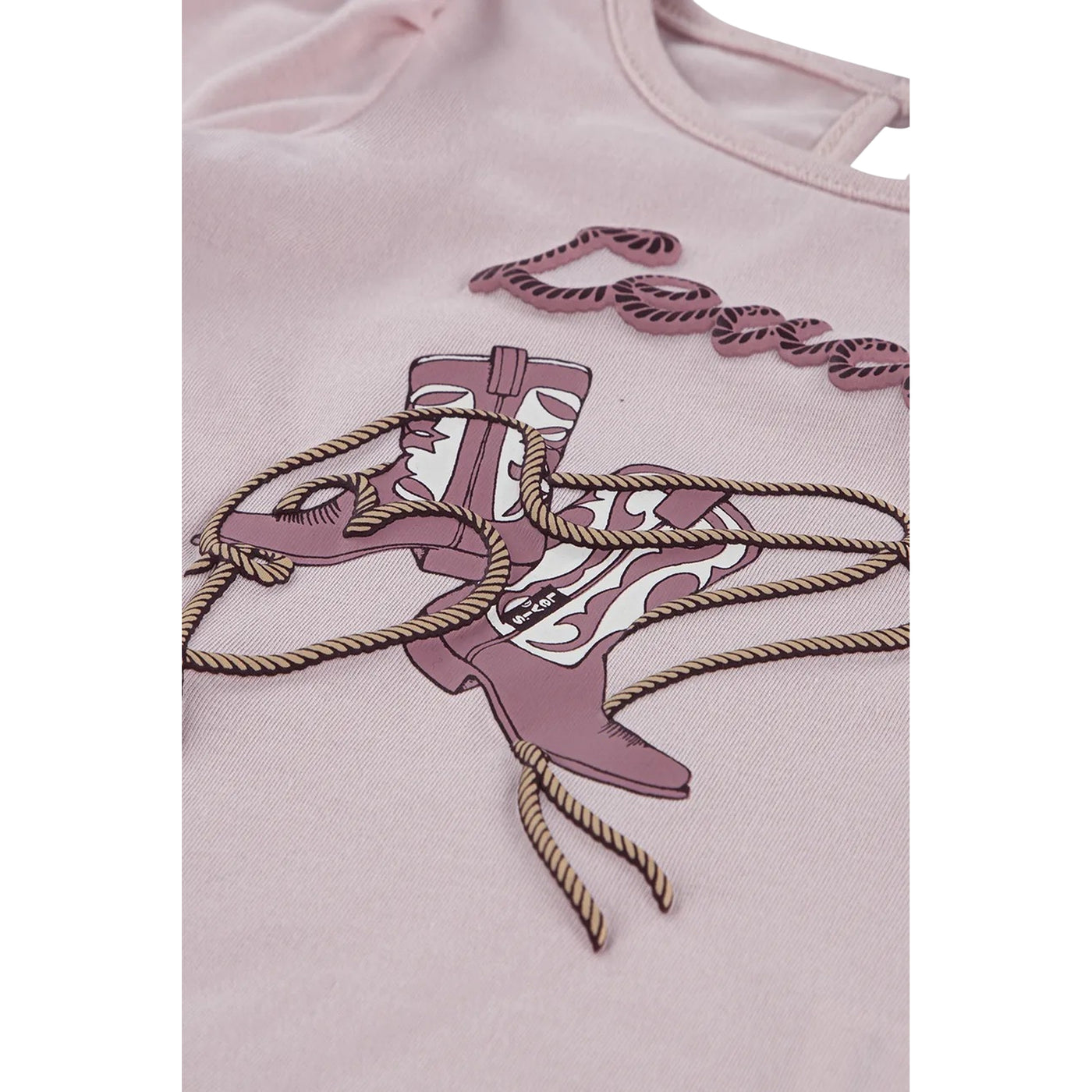T-shirt Neonata Rosa, con stampa frontale e maniche lievemente a palloncino