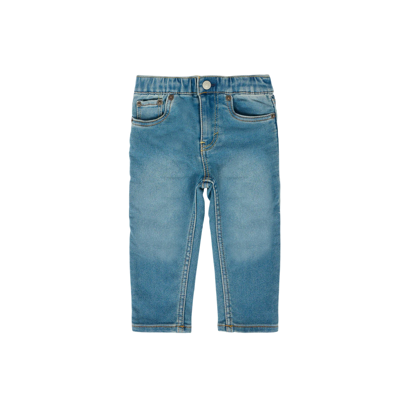 Jeans Neonato cinque tasche, con elastico in vita