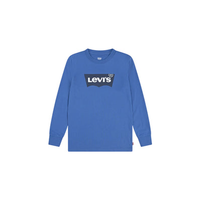 T-shirt Bambino Blu, con polsini elasticizzati e maniche lunghe