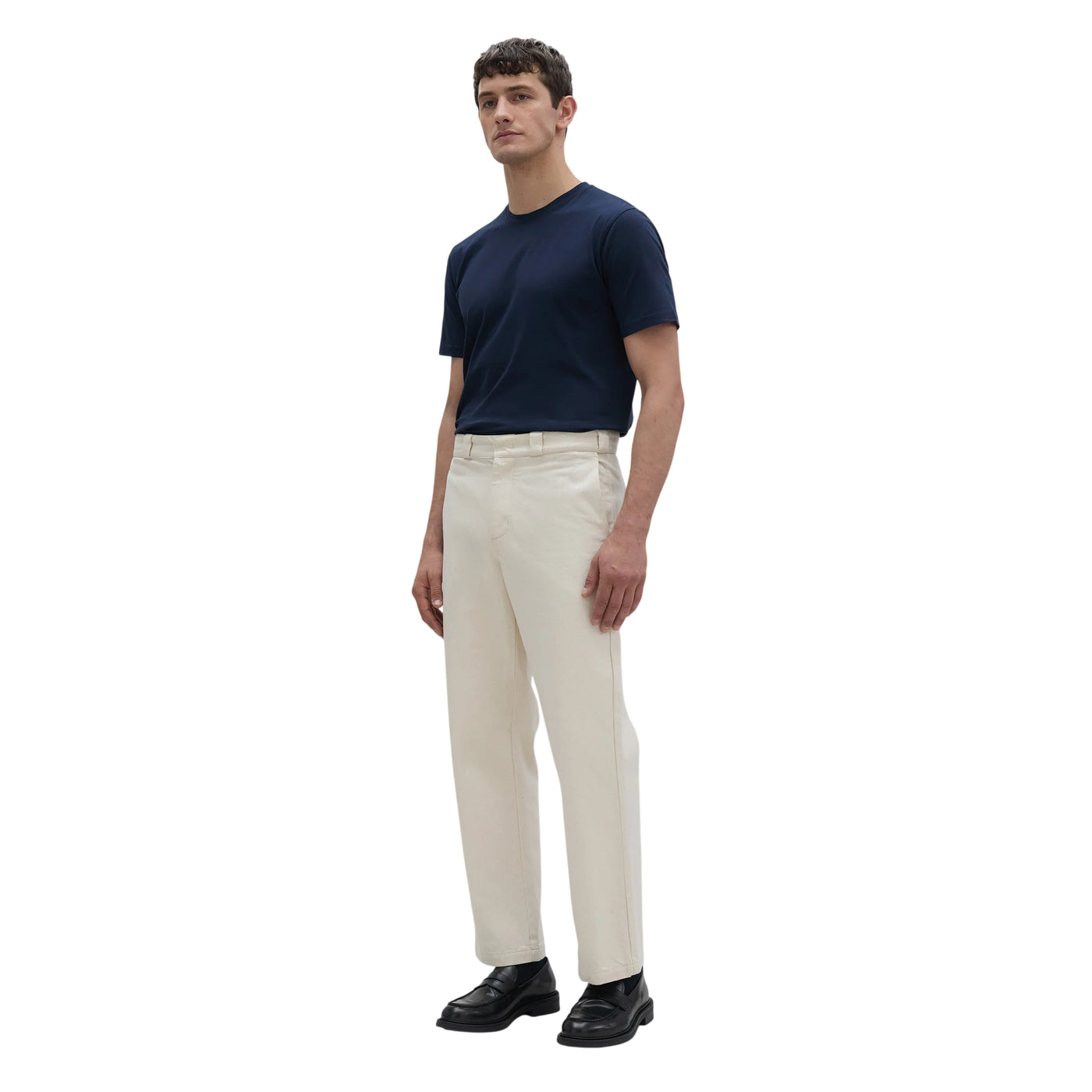 T-shirt Uomo in jersey di cotone Navy modello frontale