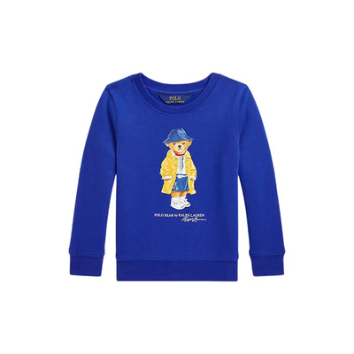 Felpa Bambino Blu con Polo Bear stampato