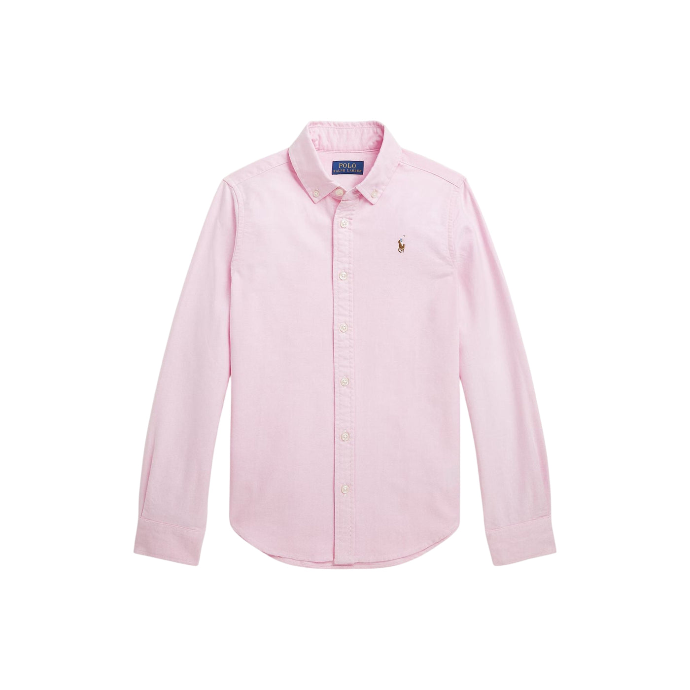 Camicia Oxford da bambina in cotone rosa