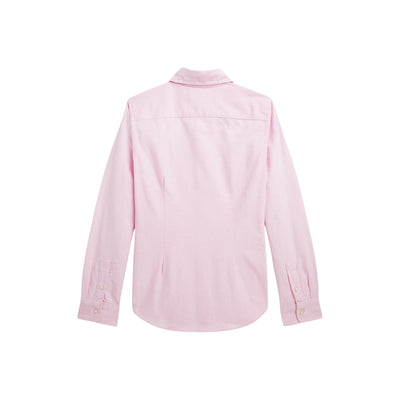 Camicia Oxford da bambina in cotone rosa retro
