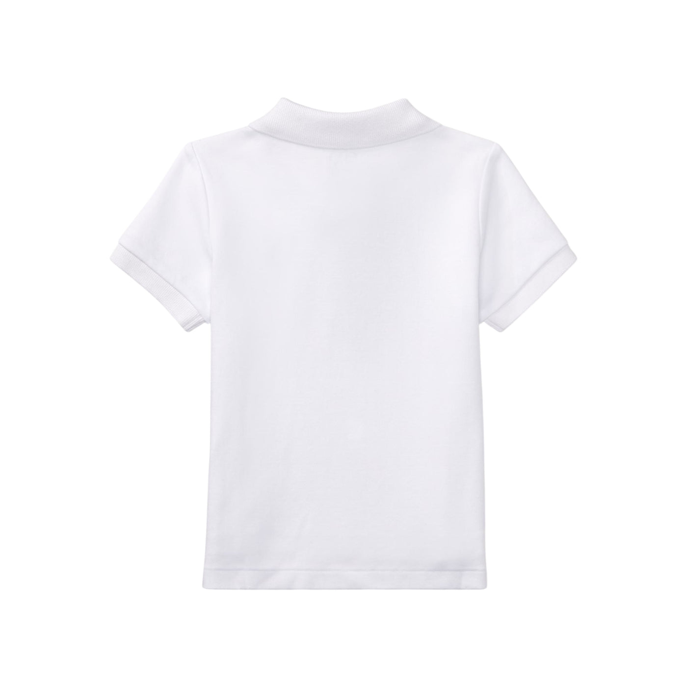 Polo in cotone morbido da Neonato Bianco retro