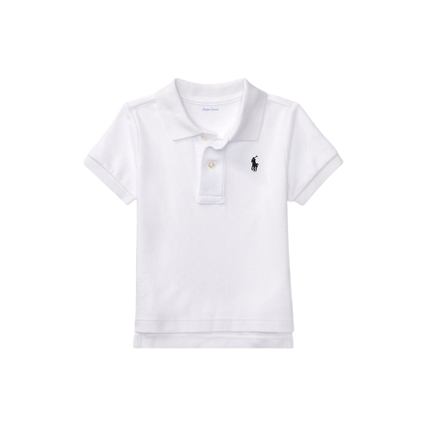 Polo in cotone morbido da Neonato Bianco
