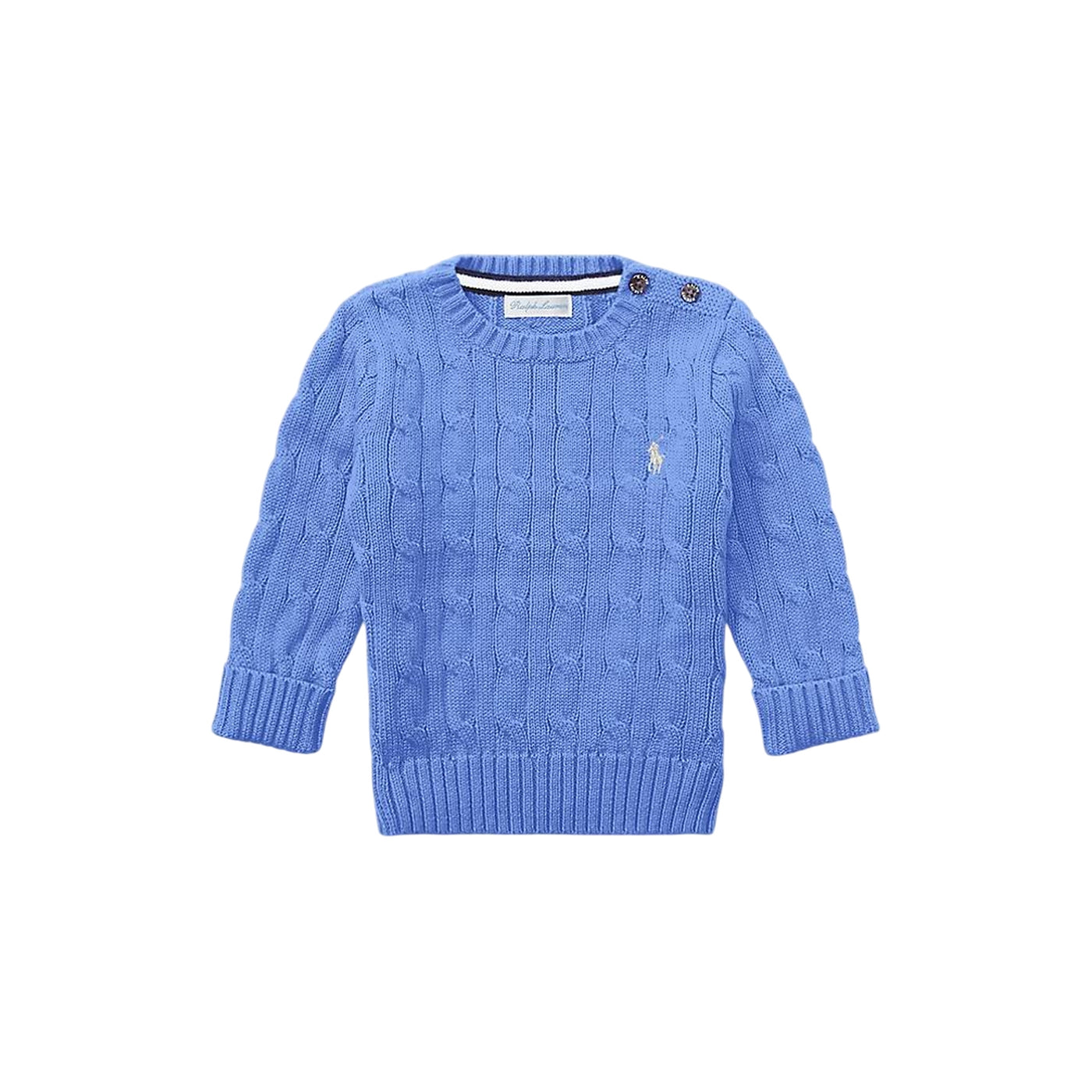 Maglia Neonato in cotone a trecce Azzurro