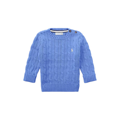 Maglia Neonato in cotone a trecce Azzurro
