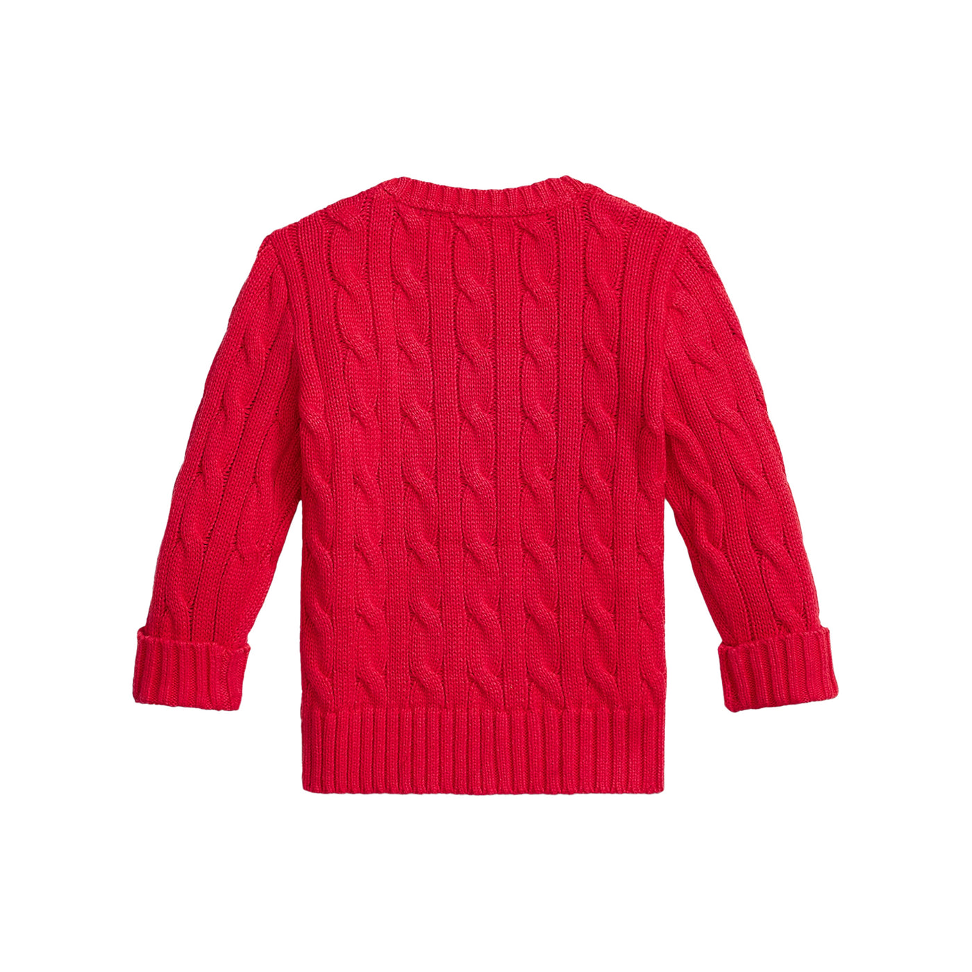 Maglione neonato in cotone a trecce Rosso retro